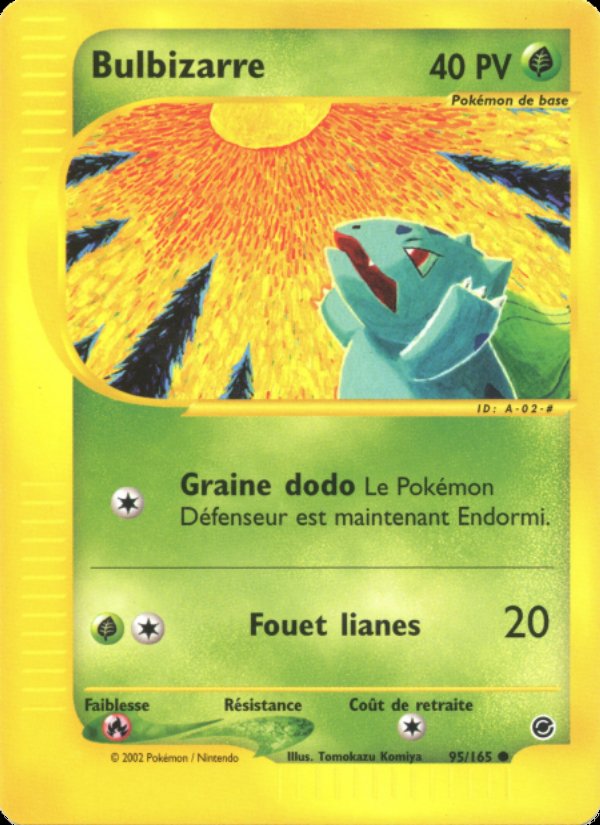 Carte pokemon bulbizarre ex 95/165