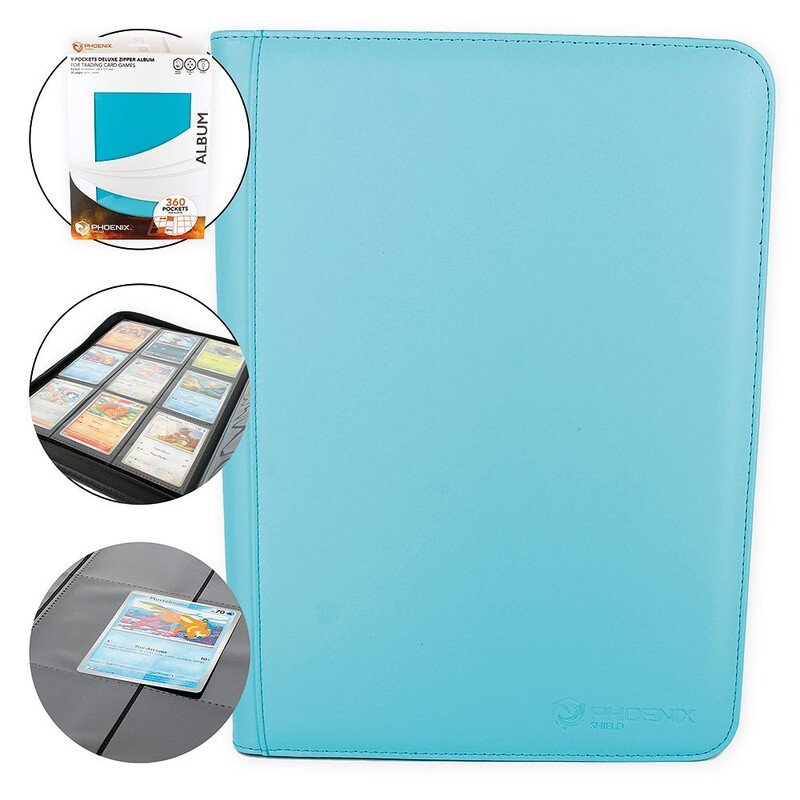 Classeur portfolio - album deluxe zip - turquoise