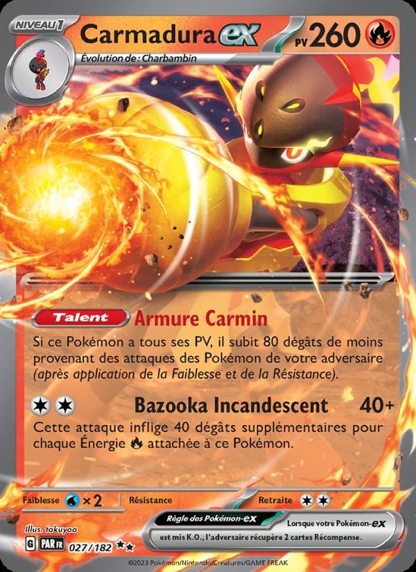 Carte pokemon carmadura-ex par 027/182 reverse