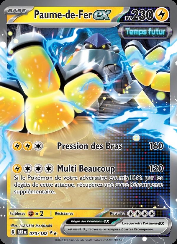 Carte pokemon paume-de-fer-ex par 070/182 reverse