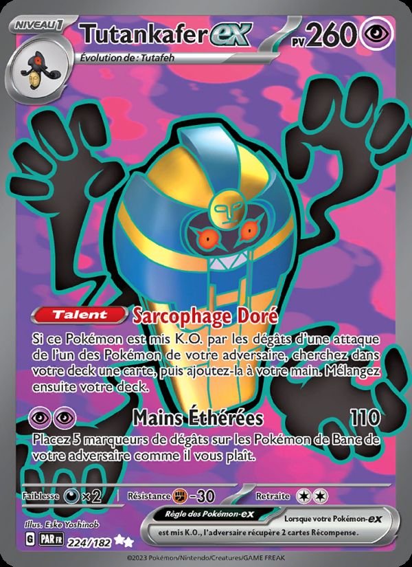 Carte pokemon tutankafer-ex par 224/182 normale