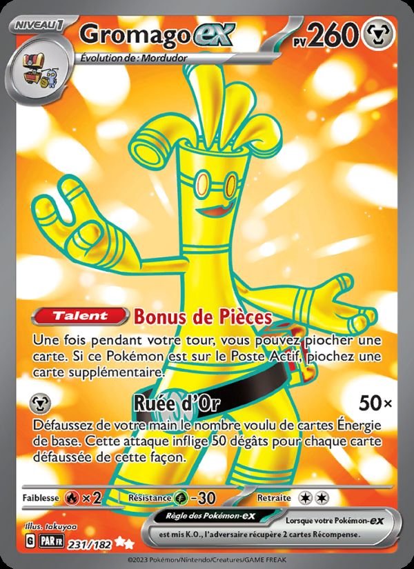 Carte pokemon gromago-ex par 231/182 normale