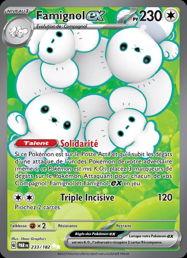 Carte pokemon famignol-ex par 233/182 normale