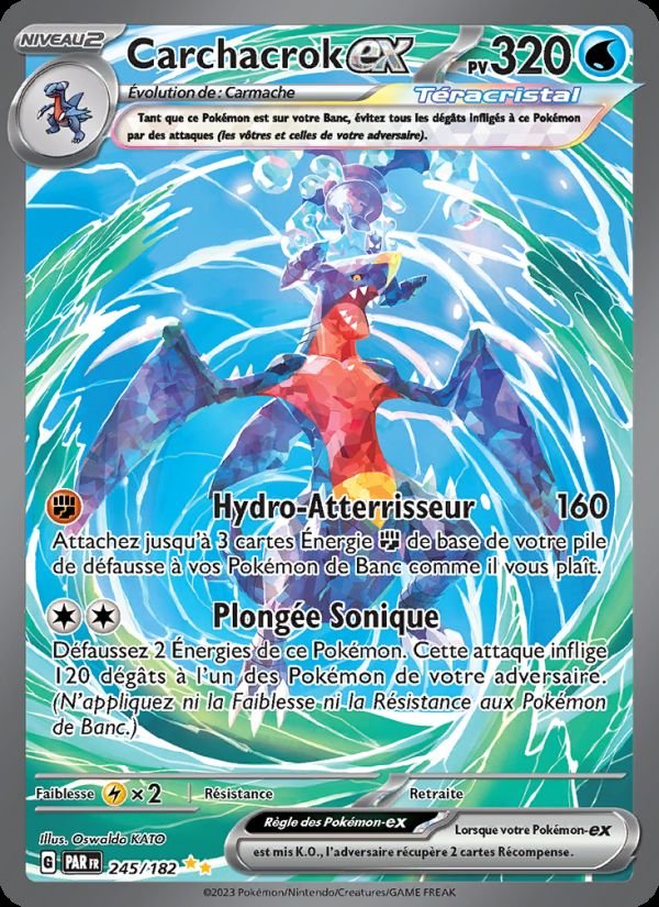 Carte pokemon carchacrok-ex par 245/182 normale