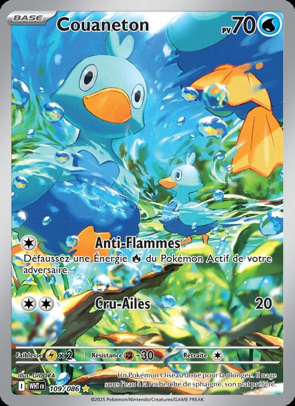 Carte pokemon couaneton wht 109/86 normale