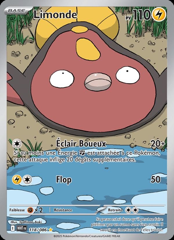 Carte pokemon limonde wht 118/86 normale