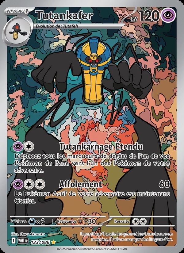 Carte pokemon tutankafer wht 123/86 normale
