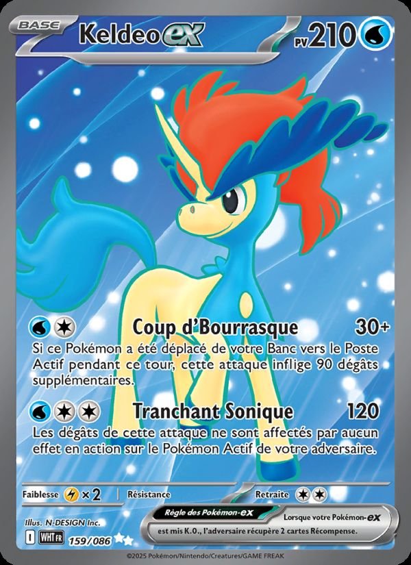 Carte pokemon keldeo-ex wht 159/86 normale