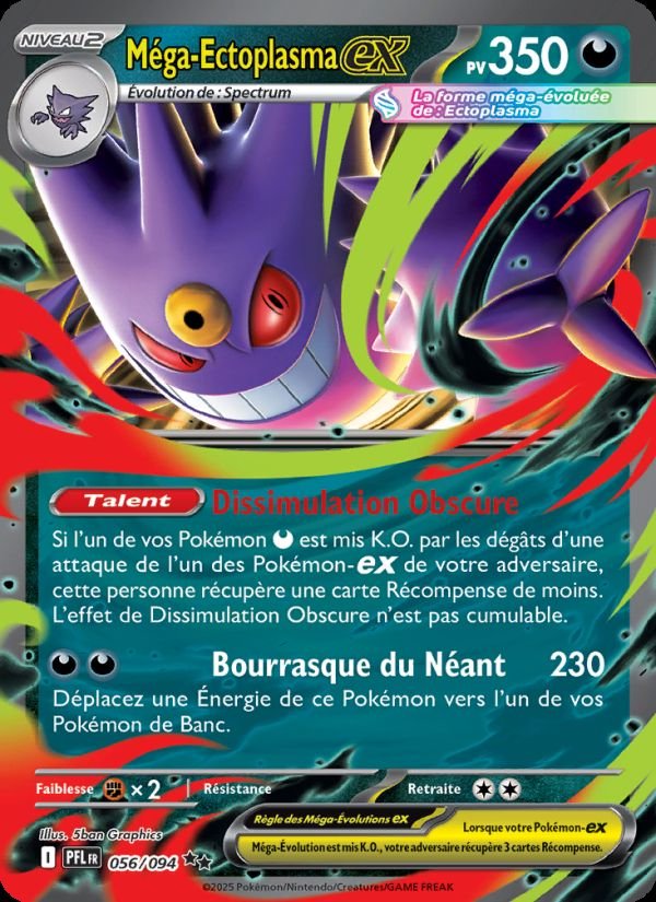 Carte pokemon mega-ectoplasma-ex pfl 056/094 normale