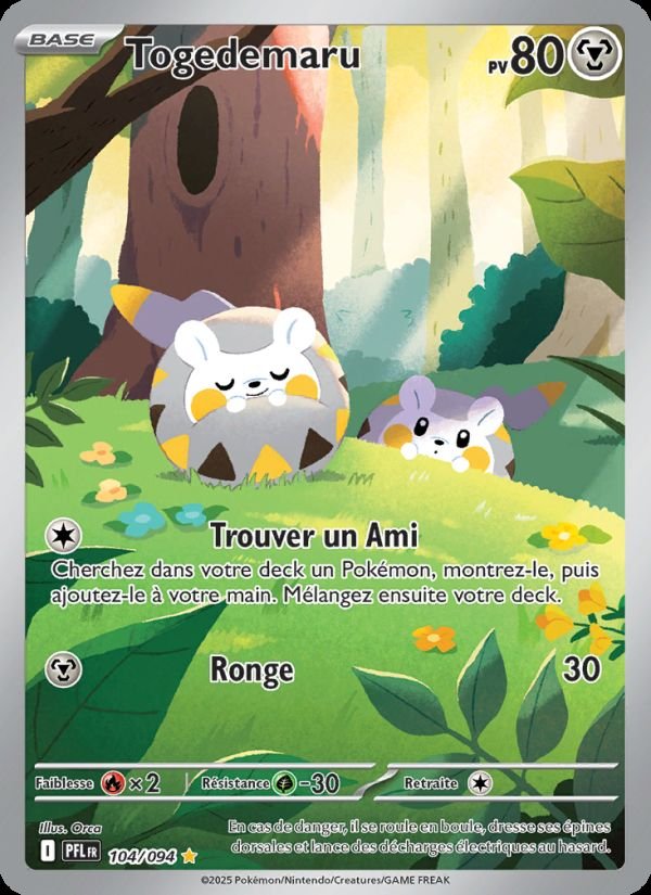 Carte pokemon togedemaru pfl 104/094 holo