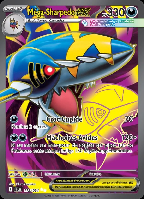 Carte pokemon mega-sharpedo-ex pfl 113/094 normale
