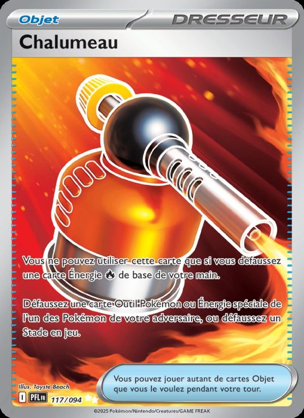 Carte pokemon chalumeau pfl 117/094 holo
