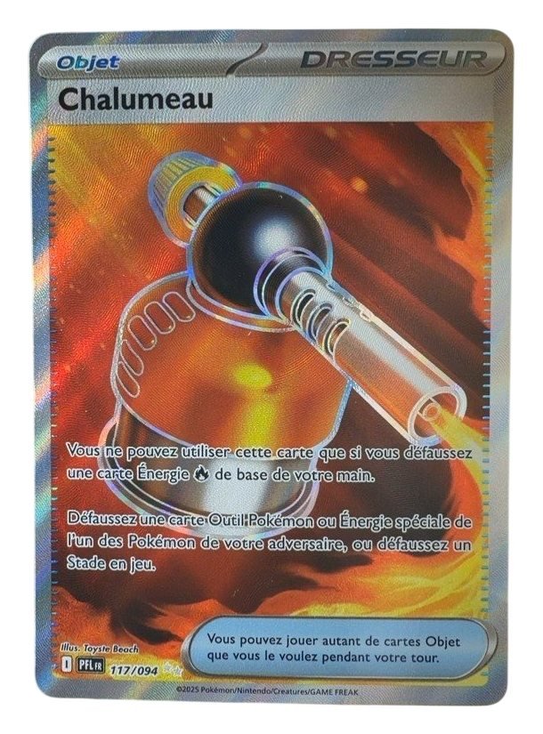 Carte pokemon chalumeau pfl 117/094 holo