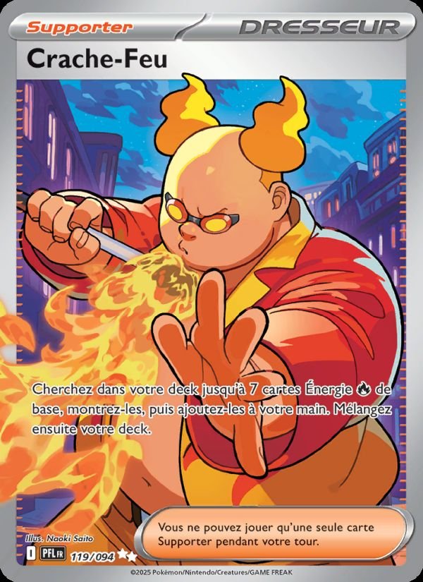 Carte pokemon crache-feu pfl 119/094 holo