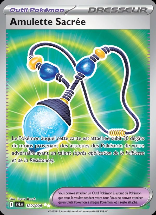 Carte pokemon amulette sacree pfl 122/094 holo