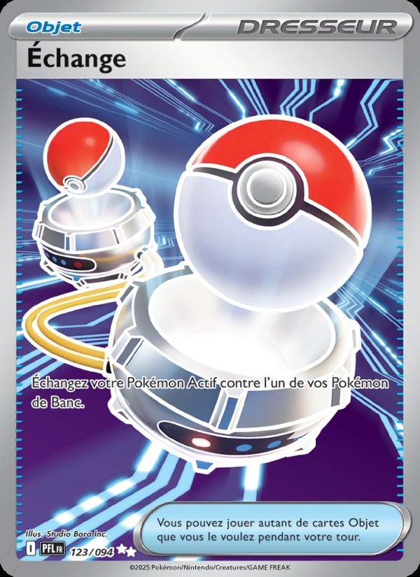 Carte pokemon echange pfl 123/094 holo