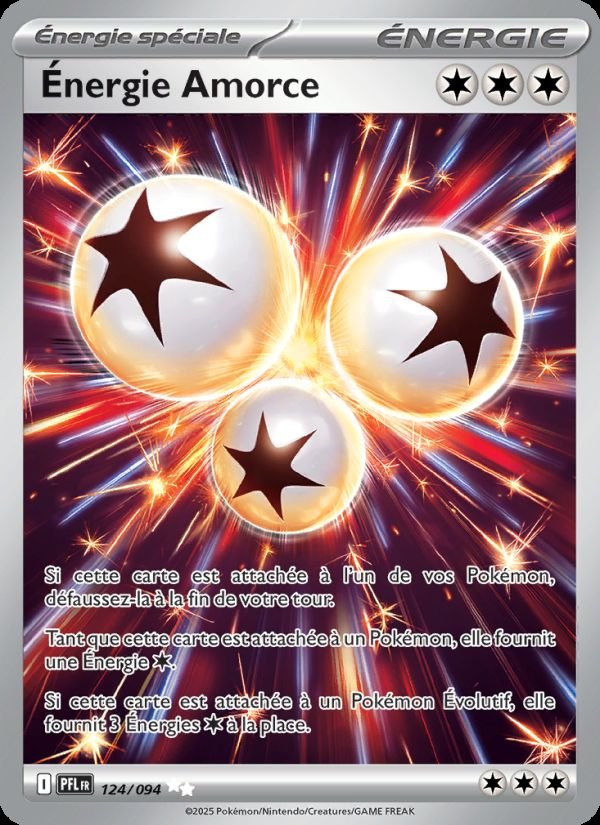 Carte pokemon energie amorce pfl 124/094 holo