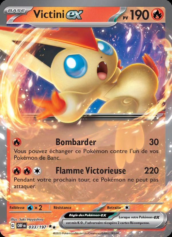 Carte pokemon victini-ex obf 033/197 normale