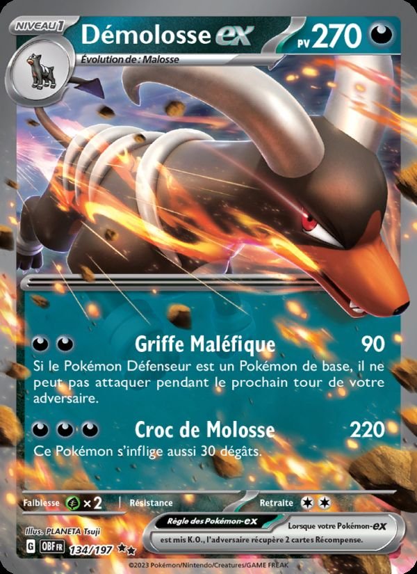 Carte pokemon demolosse-ex obf 134/197 normale