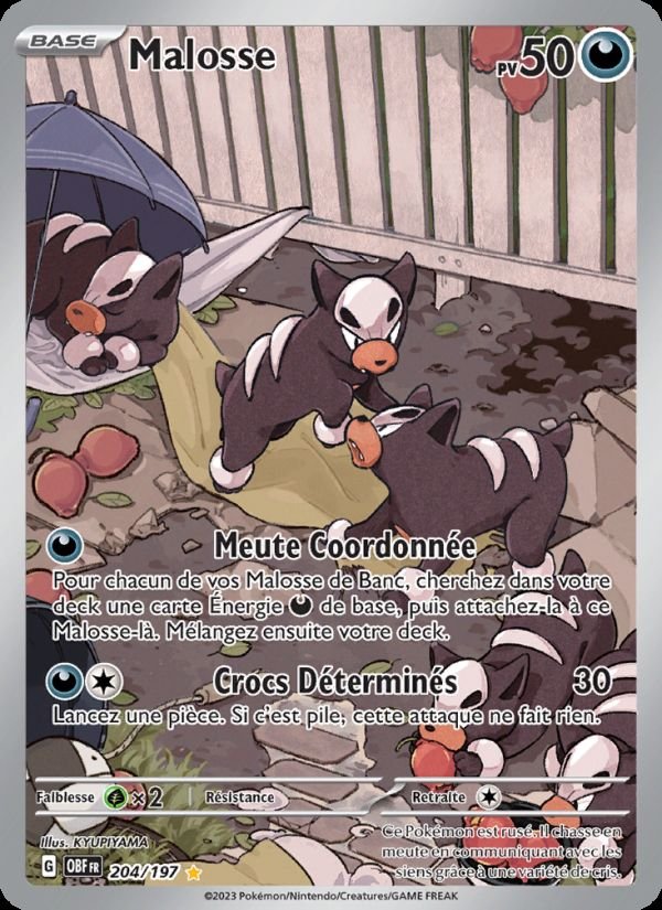 Carte pokemon malosse obf 204/197 normale