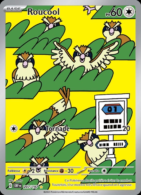 Carte pokemon roucool obf 207/197 normale