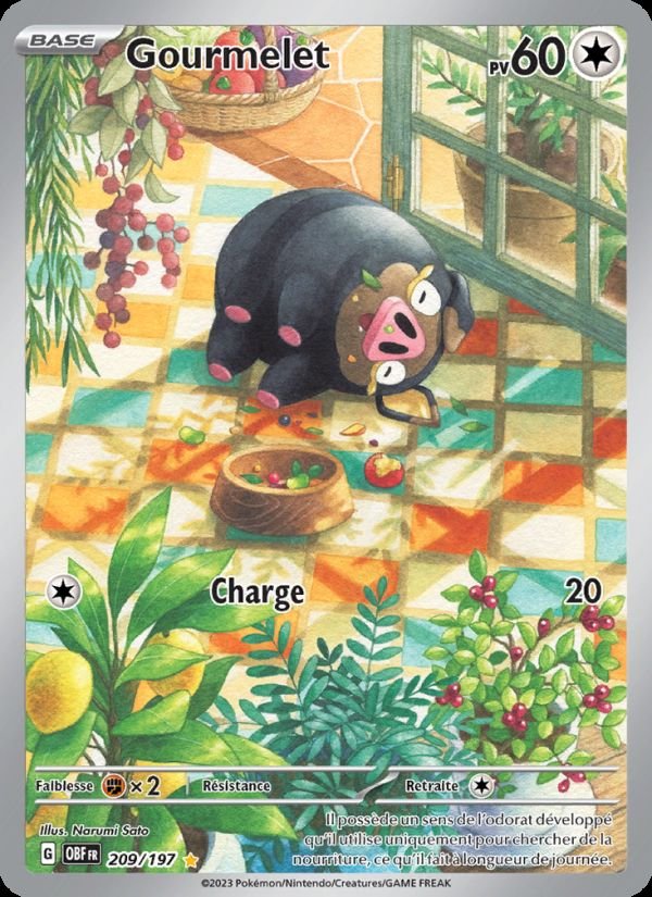 Carte pokemon gourmelet obf 209/197 normale