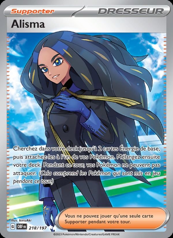 Carte pokemon alisma obf 218/197 normale
