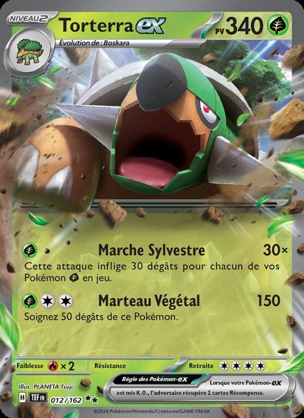 Carte pokemon torterra-ex tef 012/162 normale