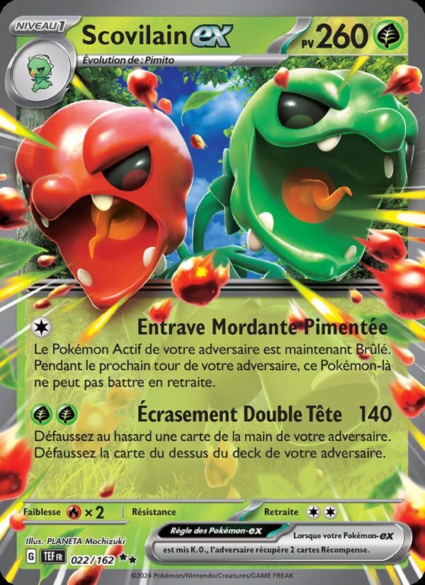 Carte pokemon scovilain-ex tef 022/162 normale