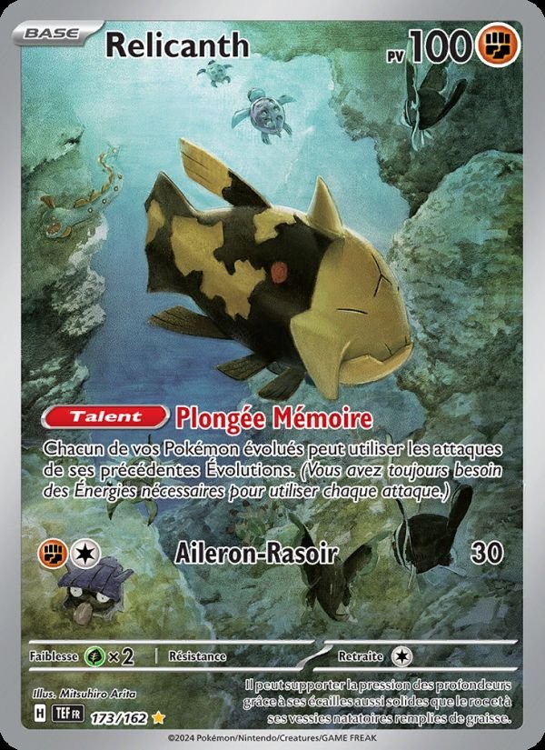 Carte pokemon relicanth tef 173/162 normale
