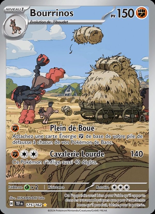 Carte pokemon bourrinos tef 175/162 normale