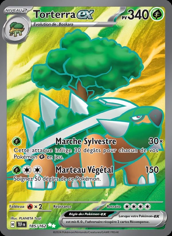 Carte pokemon torterra-ex tef 185/162 normale