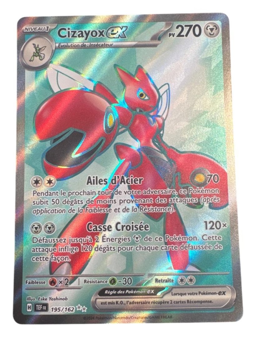 Carte pokemon cizayox-ex tef 195/162 normale