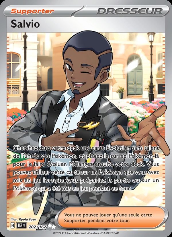 Carte pokemon salvio tef 202/162 normale