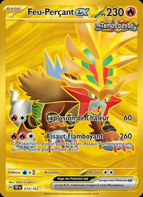 Carte pokemon feu-percant-ex tef 214/162 normale