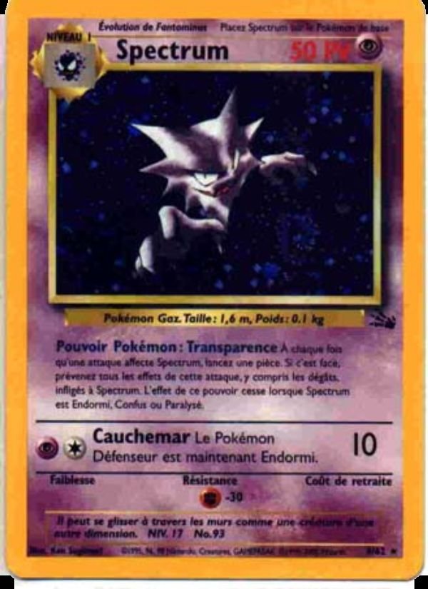 Carte pokemon spectrum fo 6/62 normale