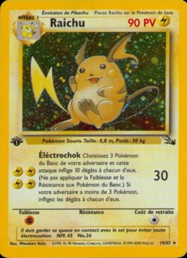 Carte pokemon raichu fo 14/62 normale