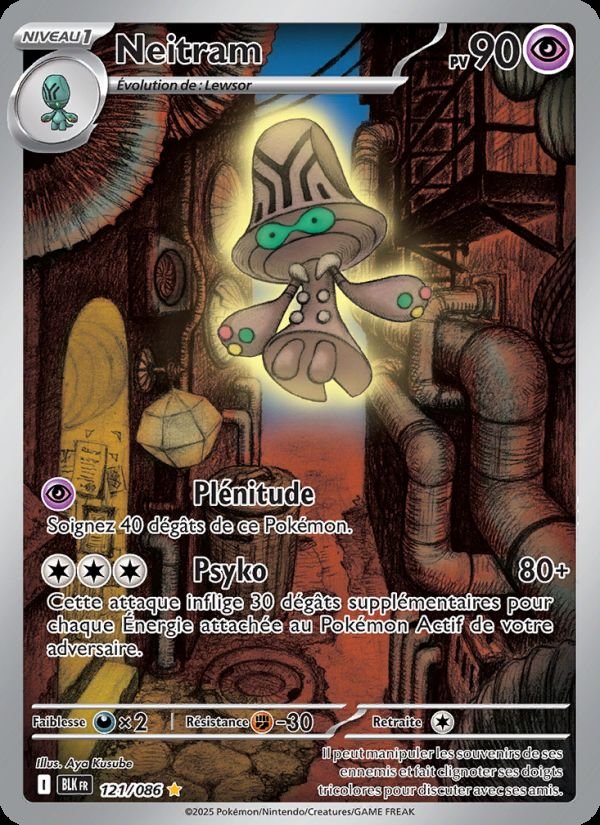 Carte pokemon neitram blk 121/86 normale
