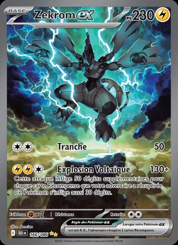 Carte pokemon zekrom-ex blk 166/86 normale