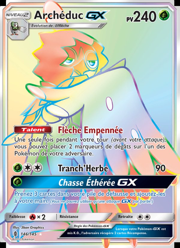 Carte pokemon archeduc gx gri 146/145