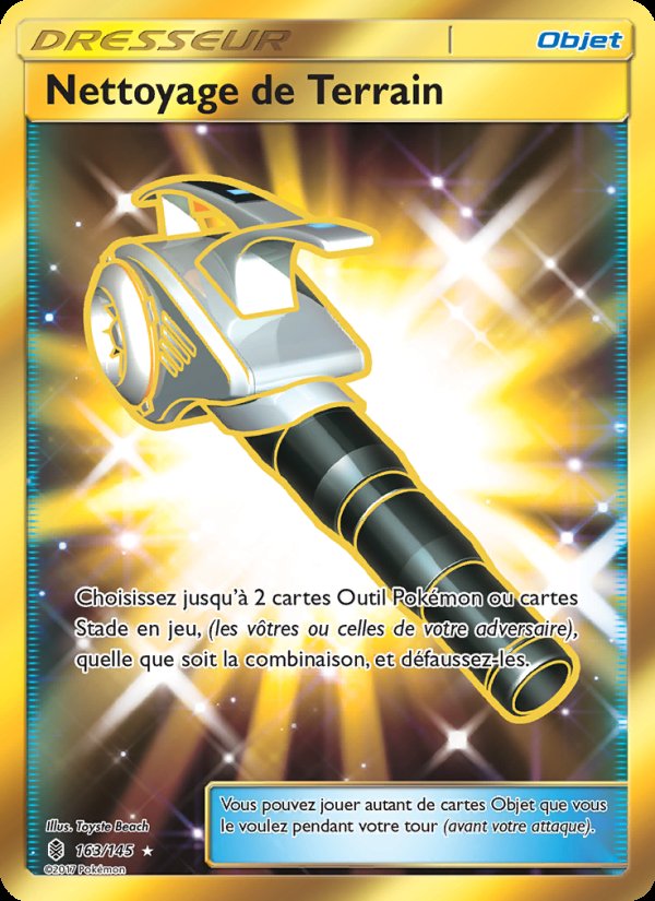 Carte pokemon nettoyage de terrain gri 163/145