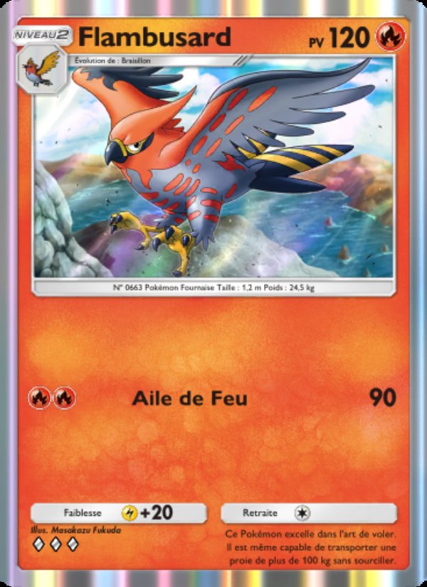 Carte pokemon flambusard 029/155 normal