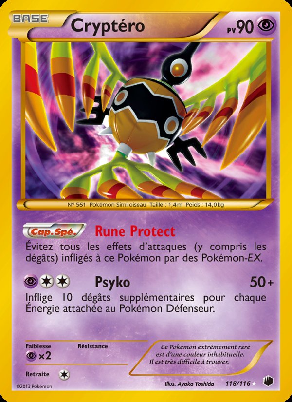 Carte pokemon cryptero plf 118/116