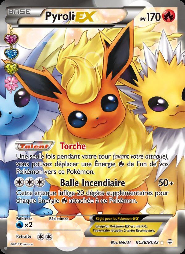 Carte pokemon pyroli-ex gen rc28/83