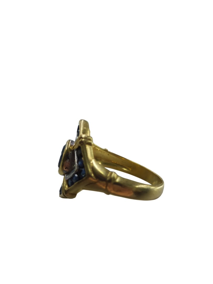 Bague jaune art deco 1920-1930