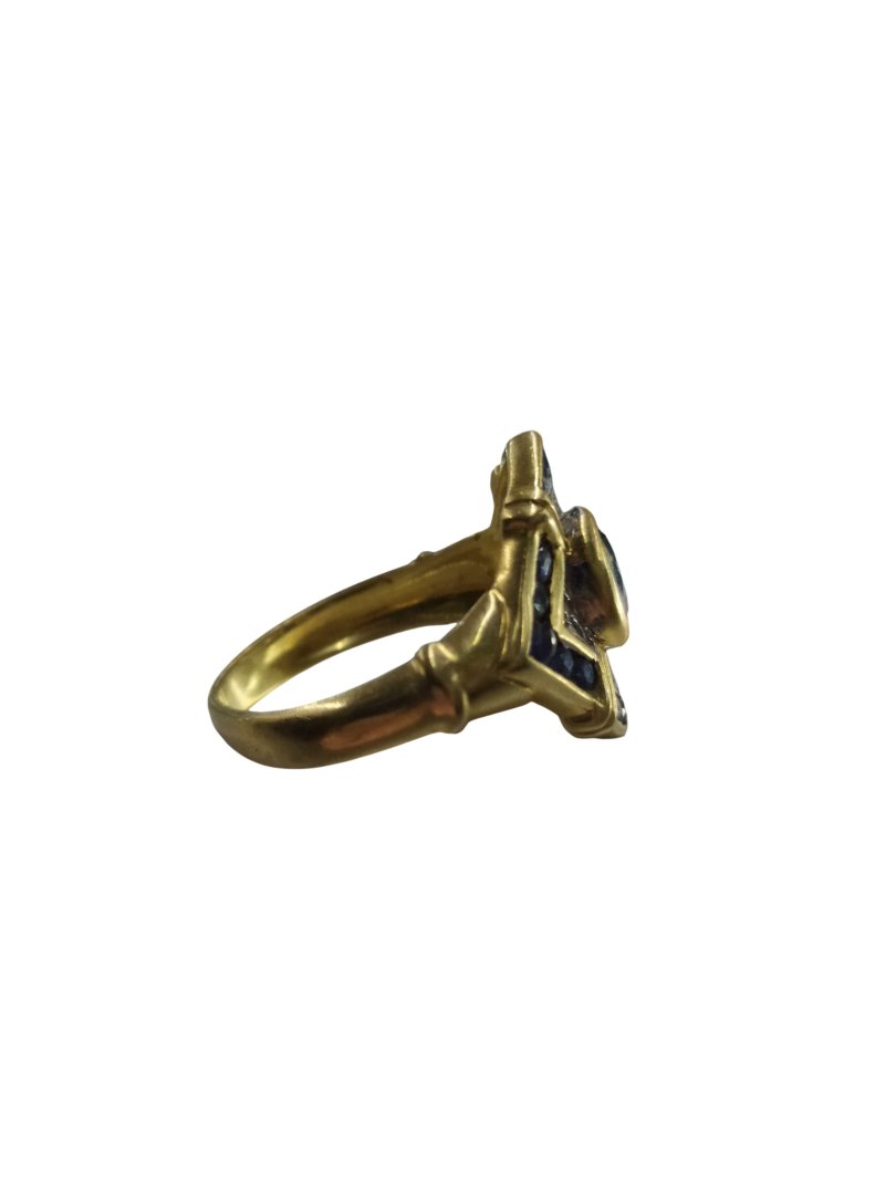 Bague jaune art deco 1920-1930