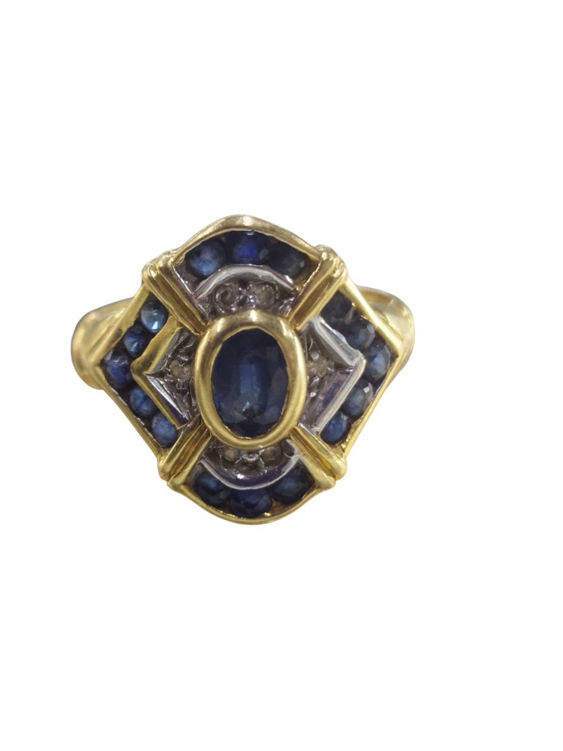 Bague jaune art deco 1920-1930