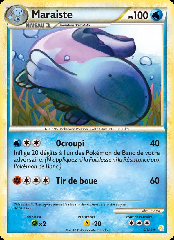 Carte pokemon maraiste hs 9/123 reverse