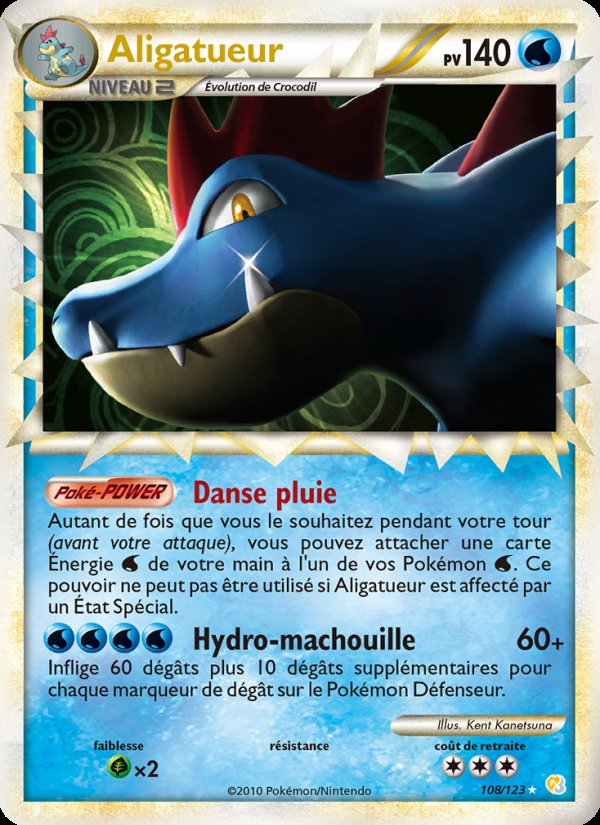 Carte pokemon aligatueur hs 108/123