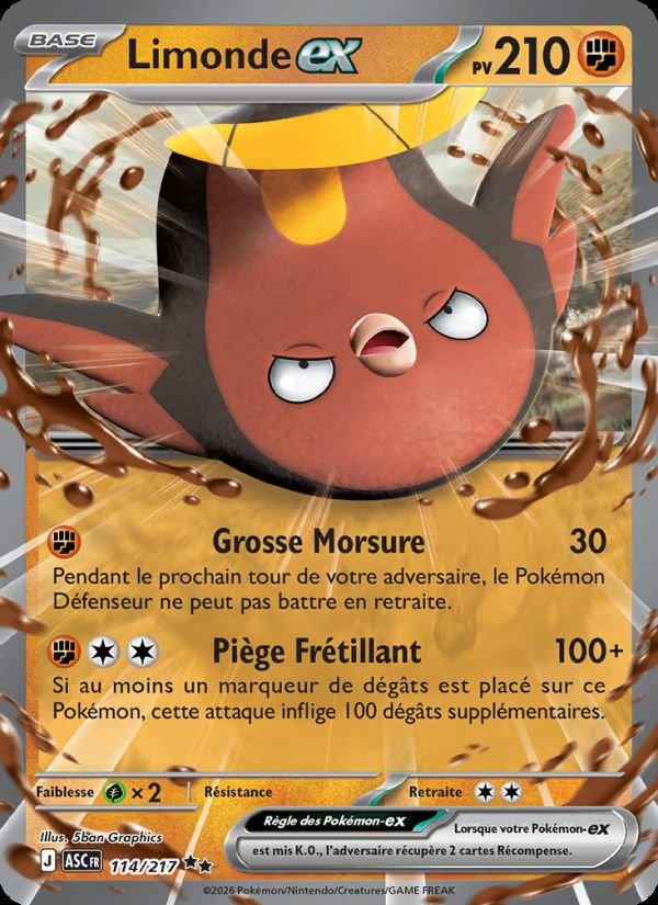 Carte pokemon limonde-ex asc 114/217